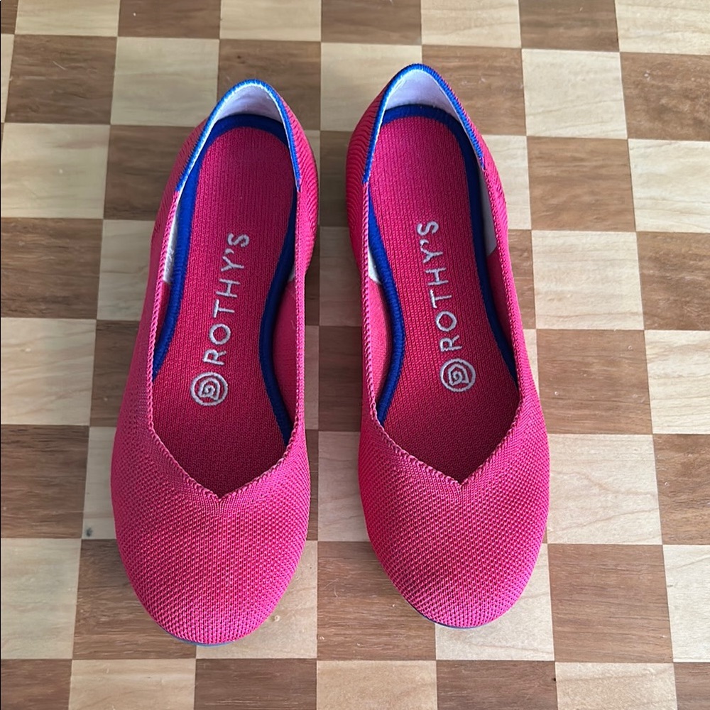 Rothy's Women's Bright Pink Flats Size 6
